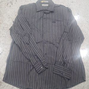 Faconnable - GREY STRIPPED LS Shirt